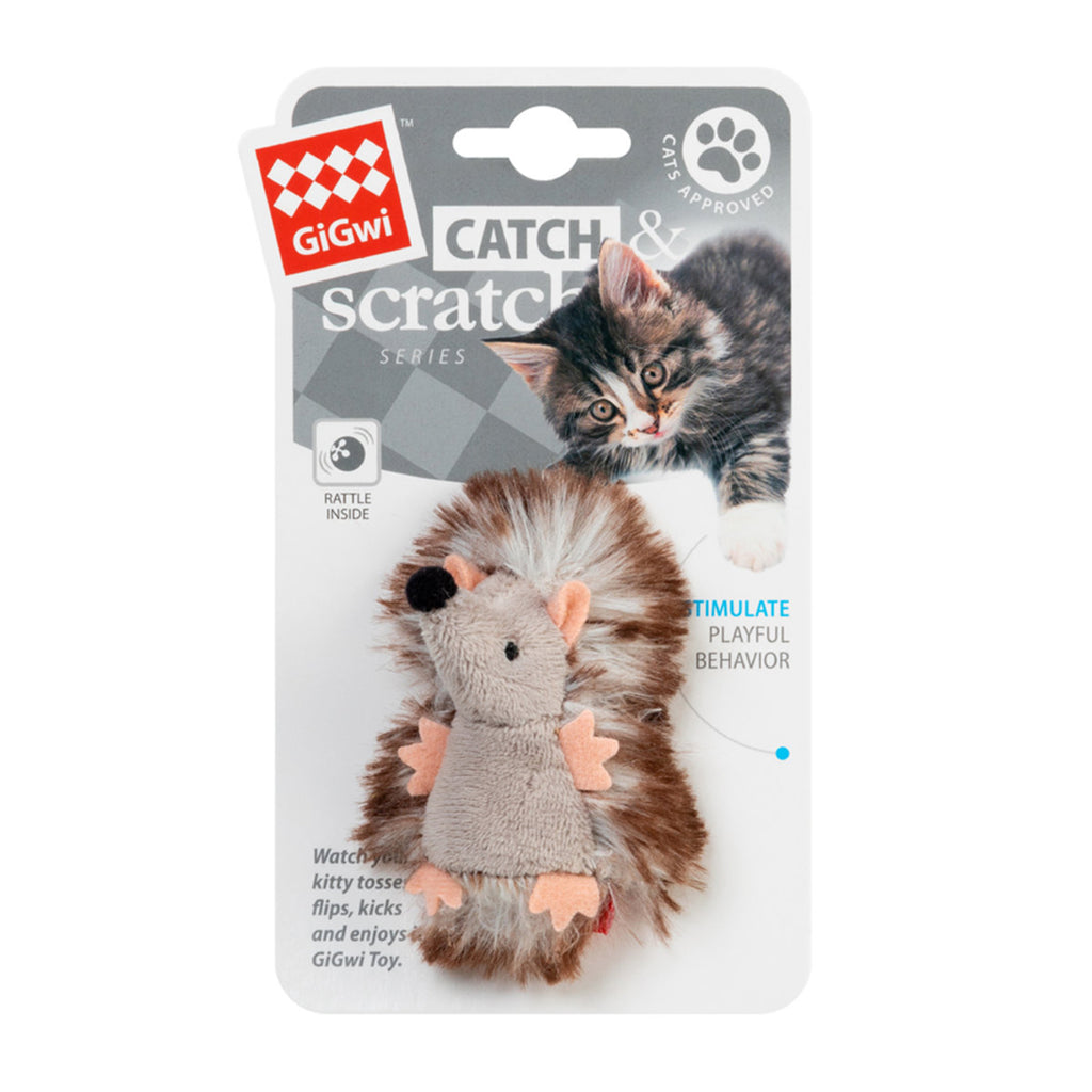 Іграшка для котів Їжачок з брязкальцем GiGwi Catch & Scratch