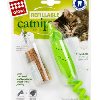 Іграшка для котів Мишка гумова GiGwi Refillable Catnip