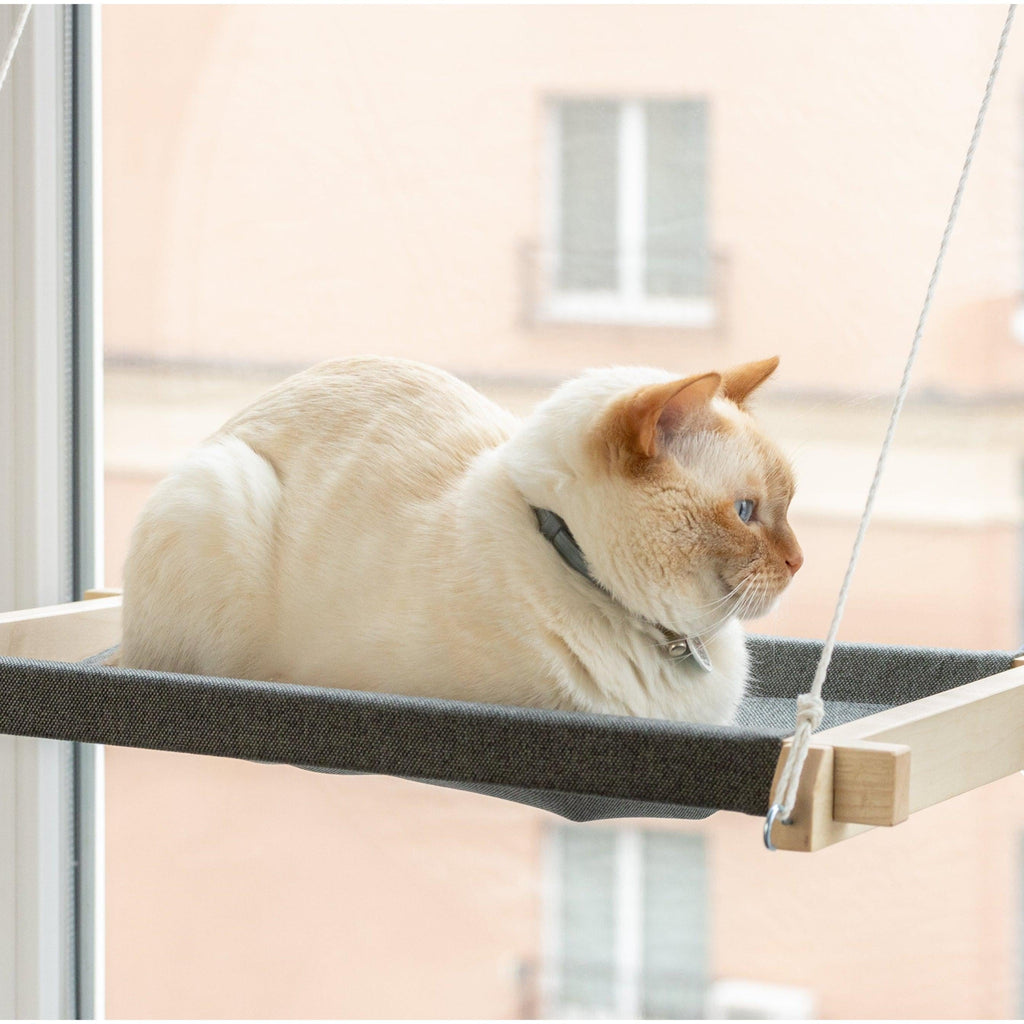 Гамак на вікно для котів PetJoy, біле дерево