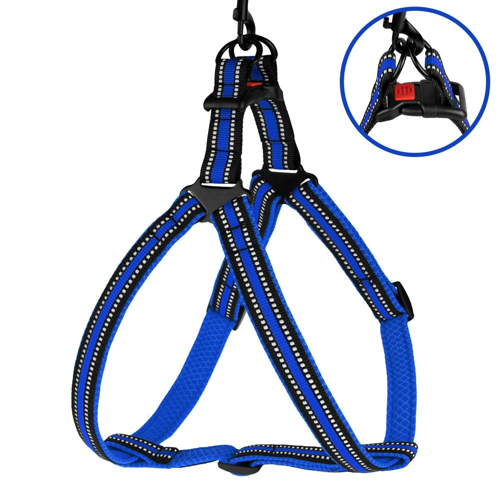 Шлея для собак BronzeDog Mesh стандарт, синя