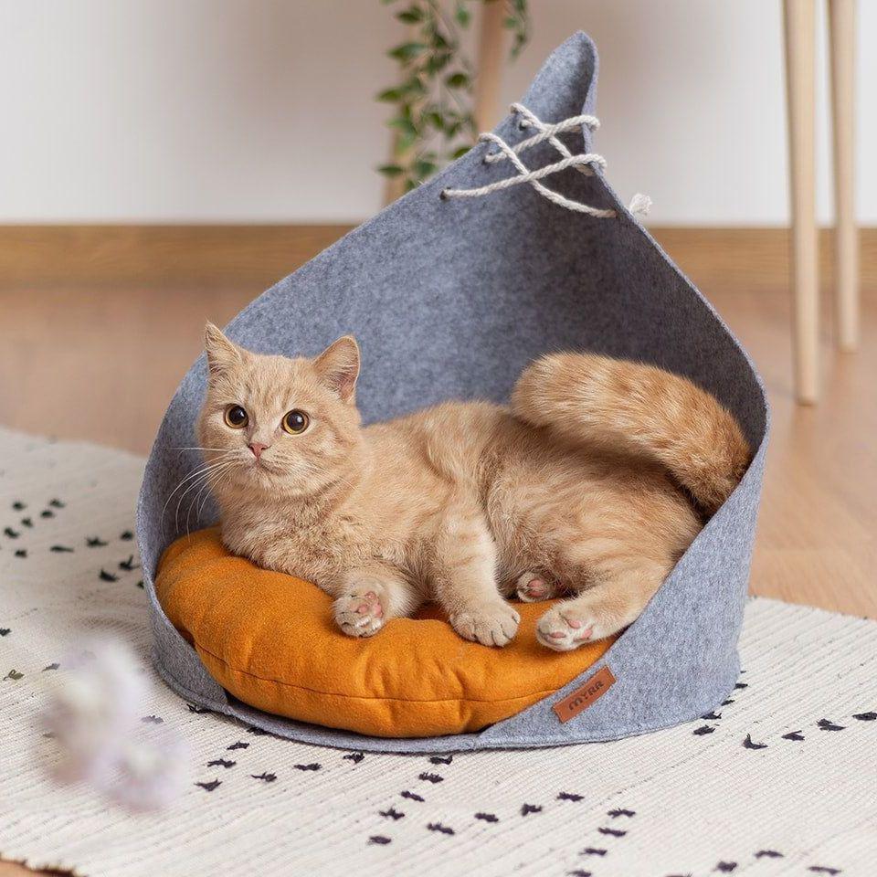 Будиночок для кота у вигляді юрти «Foxy» з повсті