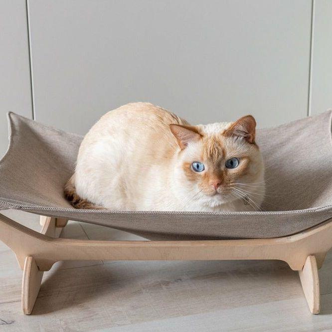 Гамак-лежак для кота Білий + Бежевий