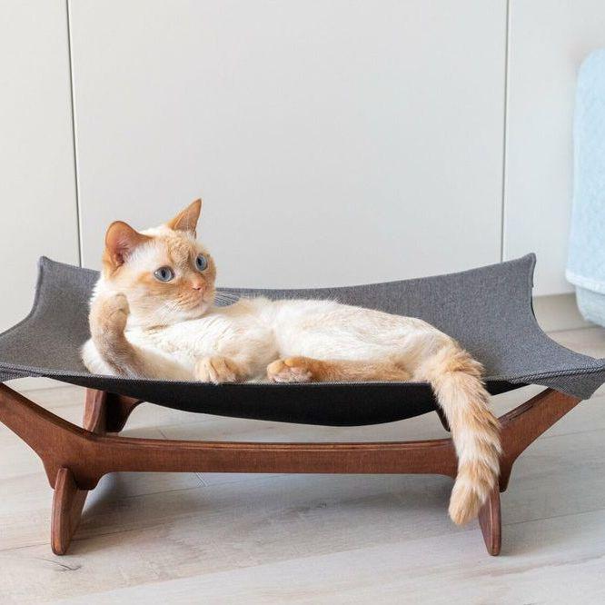 Гамак-лежак для кота Коричневий + Сірий