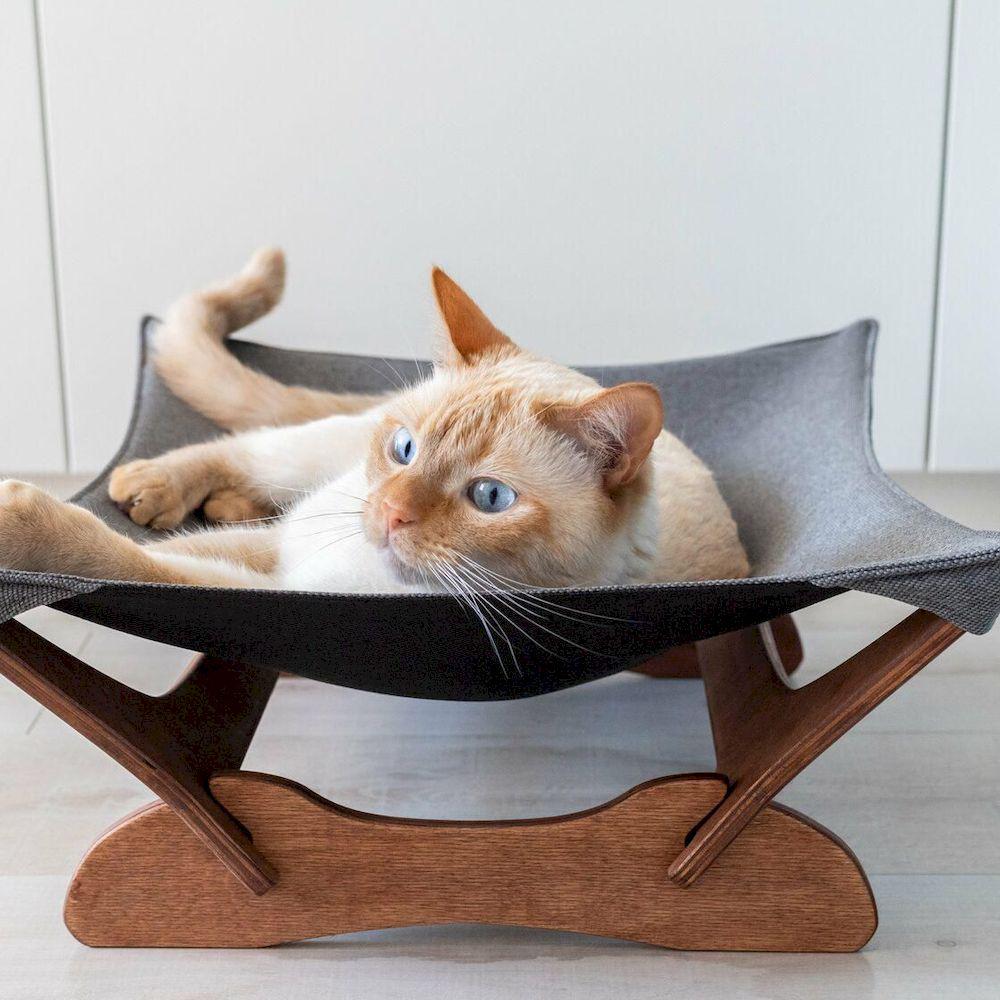Гамак-лежак для кота Коричневий + Сірий