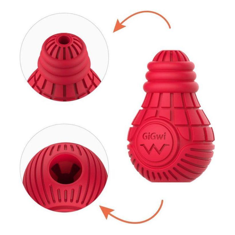 Іграшка для cобак GiGwi Bulb гумова лампочка червона, 11 см