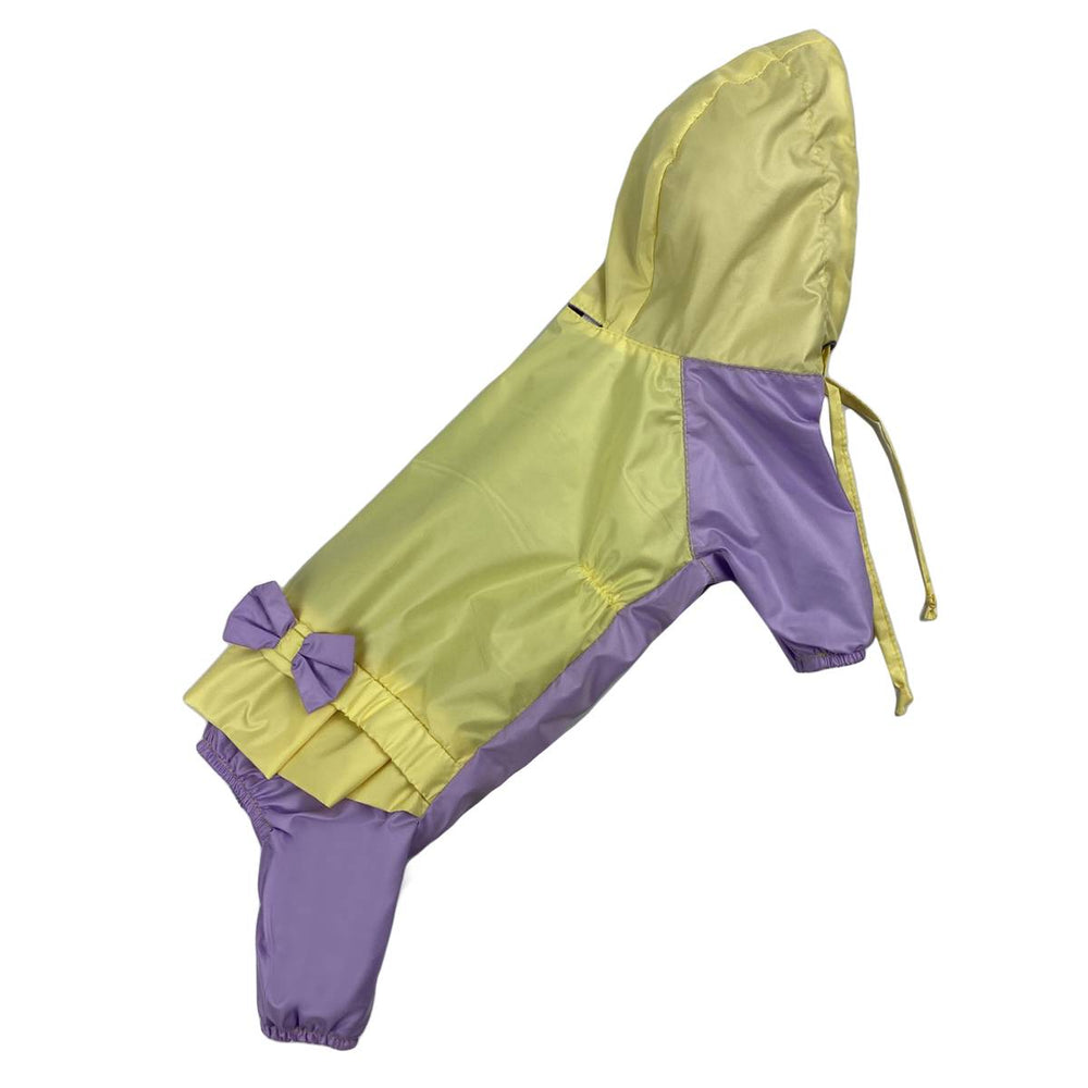 Дощовик для дівчаток водовідштовхувальний жовто-лавандовий
